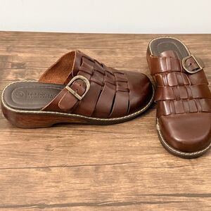 Prediction Leather Collection Brown Leather Mule
